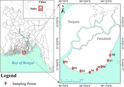 Microplastics in Sediment of Kuakata Beach, Bangladesh: Occurrence, Spatial Distribution, and Risk Assessment